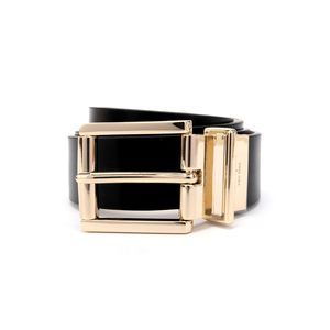 Women's 1.25 Inch Reversible Belt, Black/gold, L❤️